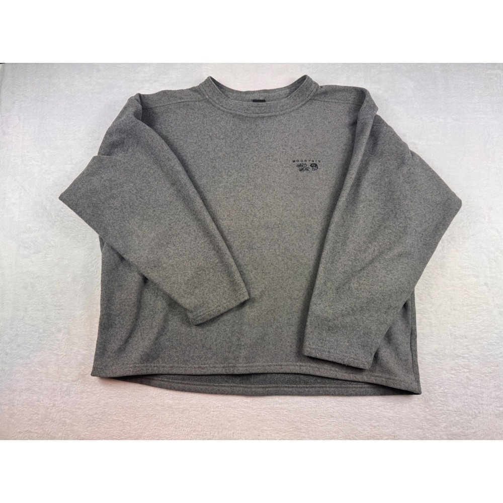 Mountain Hardwear Polartec Fleece Pullover Mens XL Gray Crewneck Made in USA